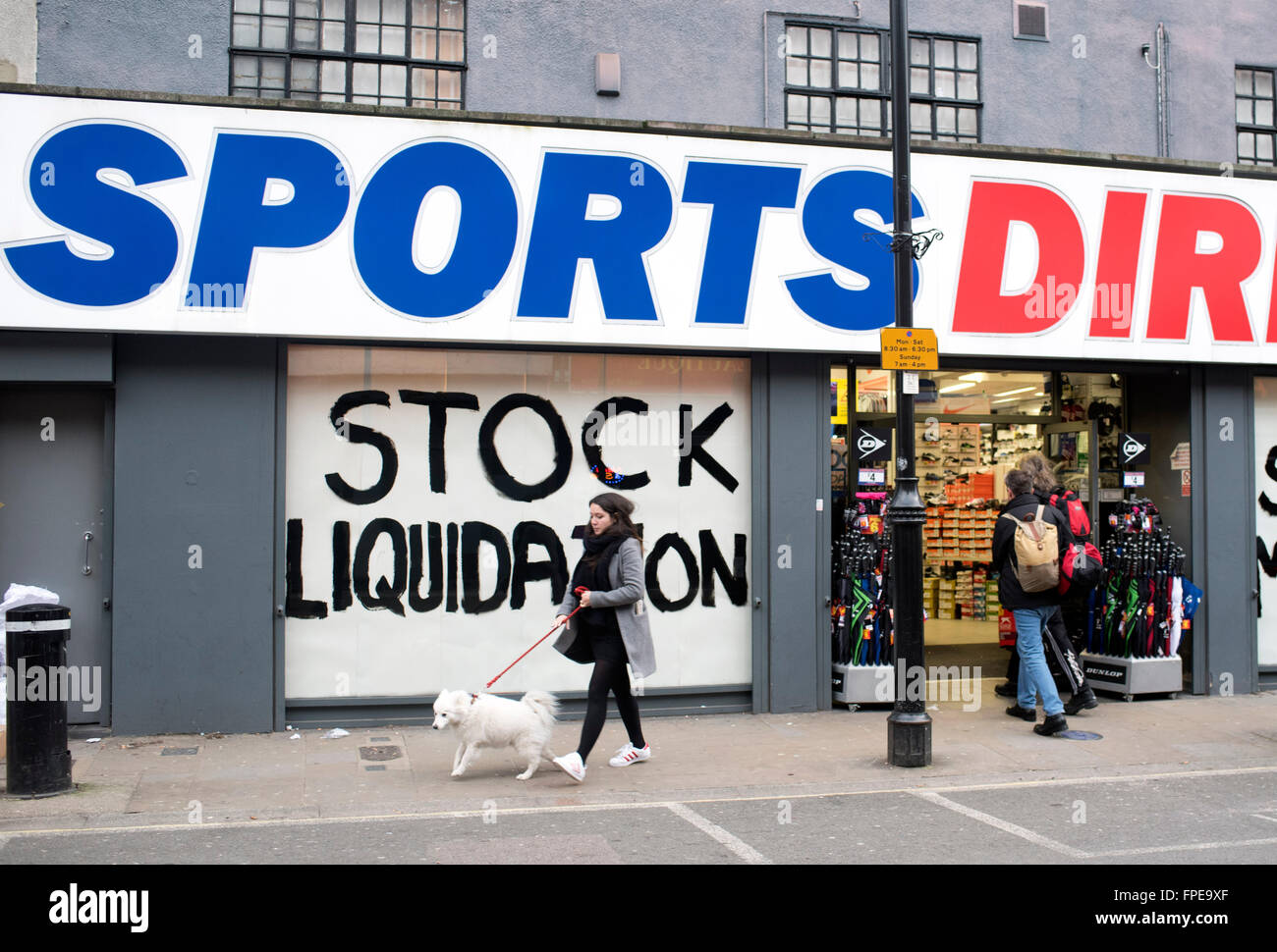 Sport Direct shop stock liquidation Stock Photo