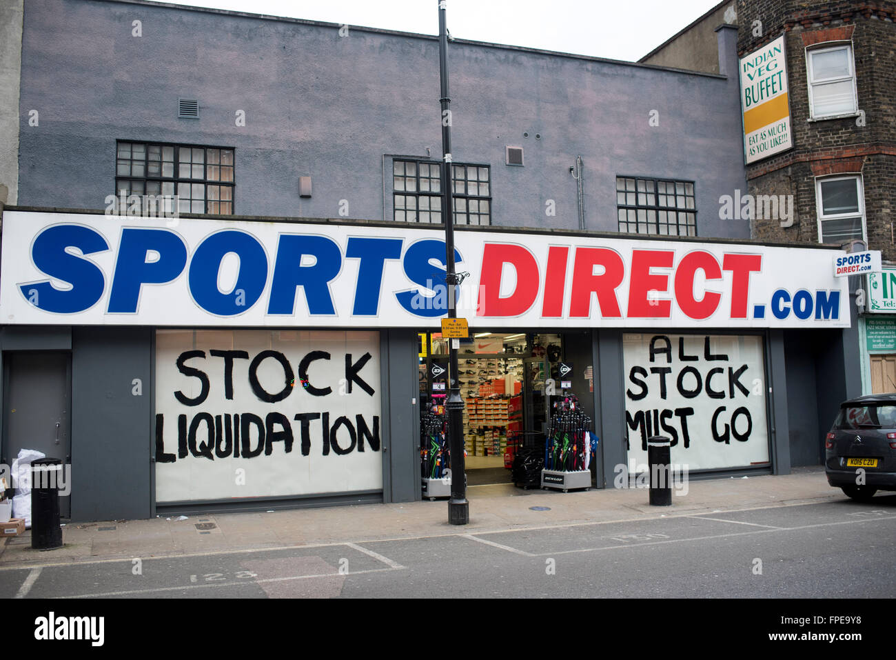 Sport Direct shop stock liquidation Stock Photo