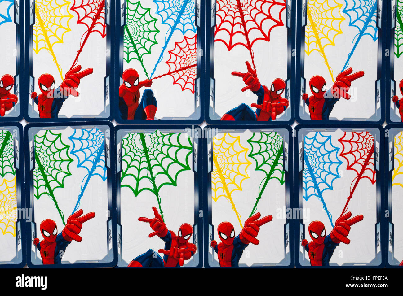 Marvel ultimate Spider-Man cards Stock Photo - Alamy
