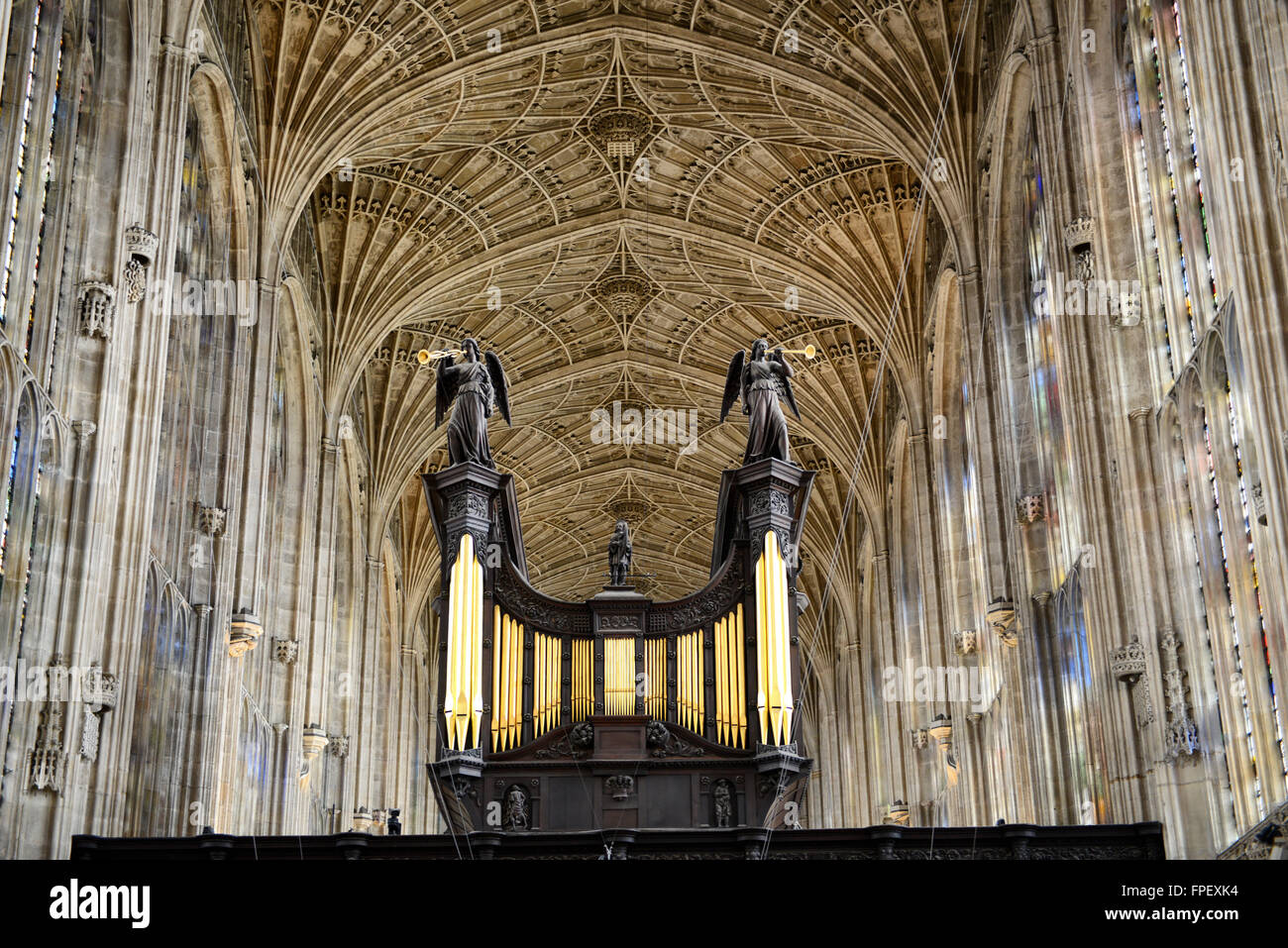 Interior Of Kings College Chapel With Worlds Largest Fan Vault