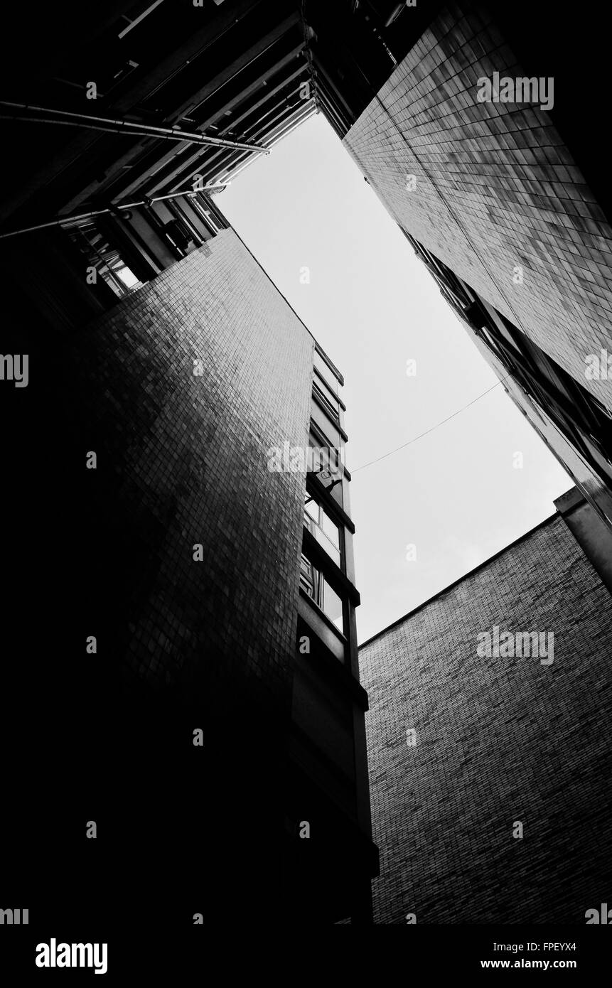 Apartment buildings Black and White Stock Photos & Images - Alamy