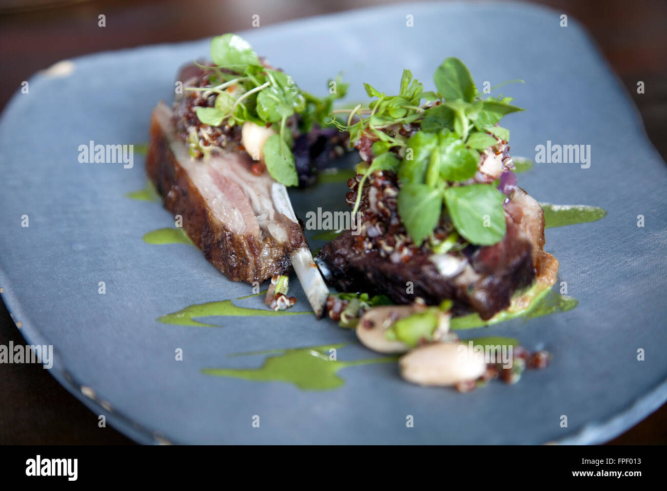 Pot Luck Club Restaurant in Woodstock, Lamb Rack - Cape Town - South Africa  Stock Photo - Alamy