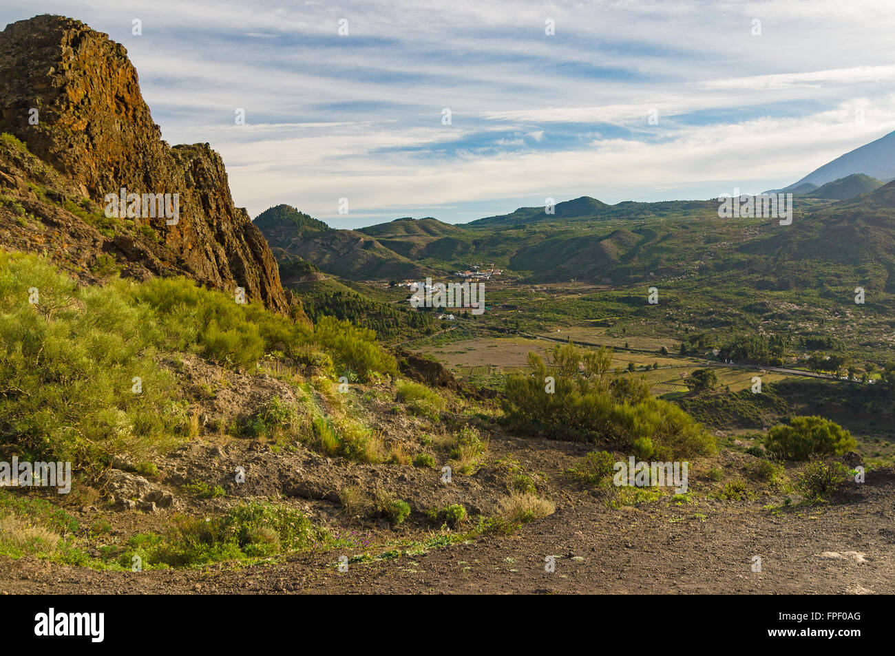 View on Valle de Ariba, Tenerife, Spain Stock Photo