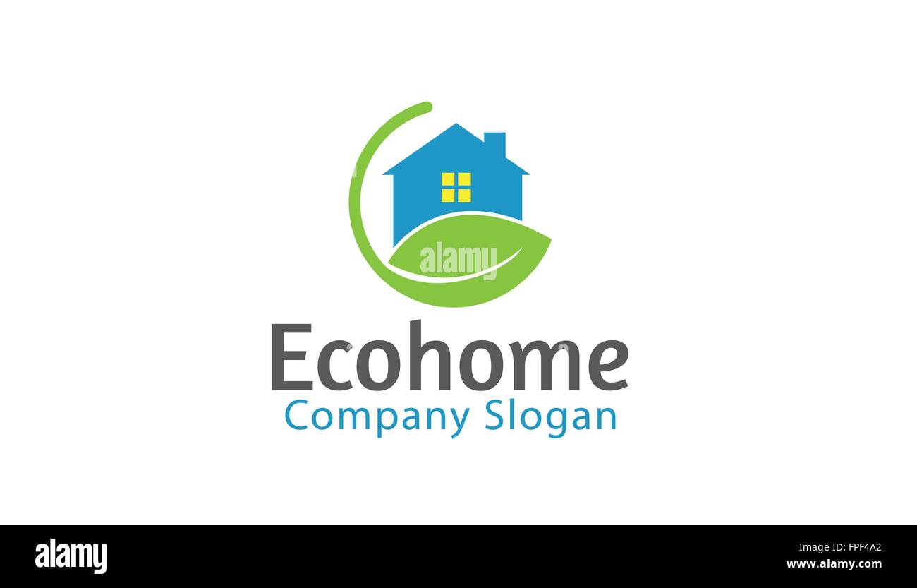 Eco Home Design Illustration Stock Vector