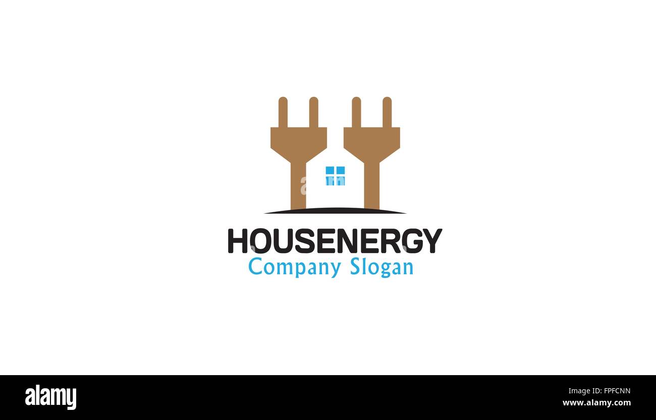 House Energy Design Illustration Stock Vector