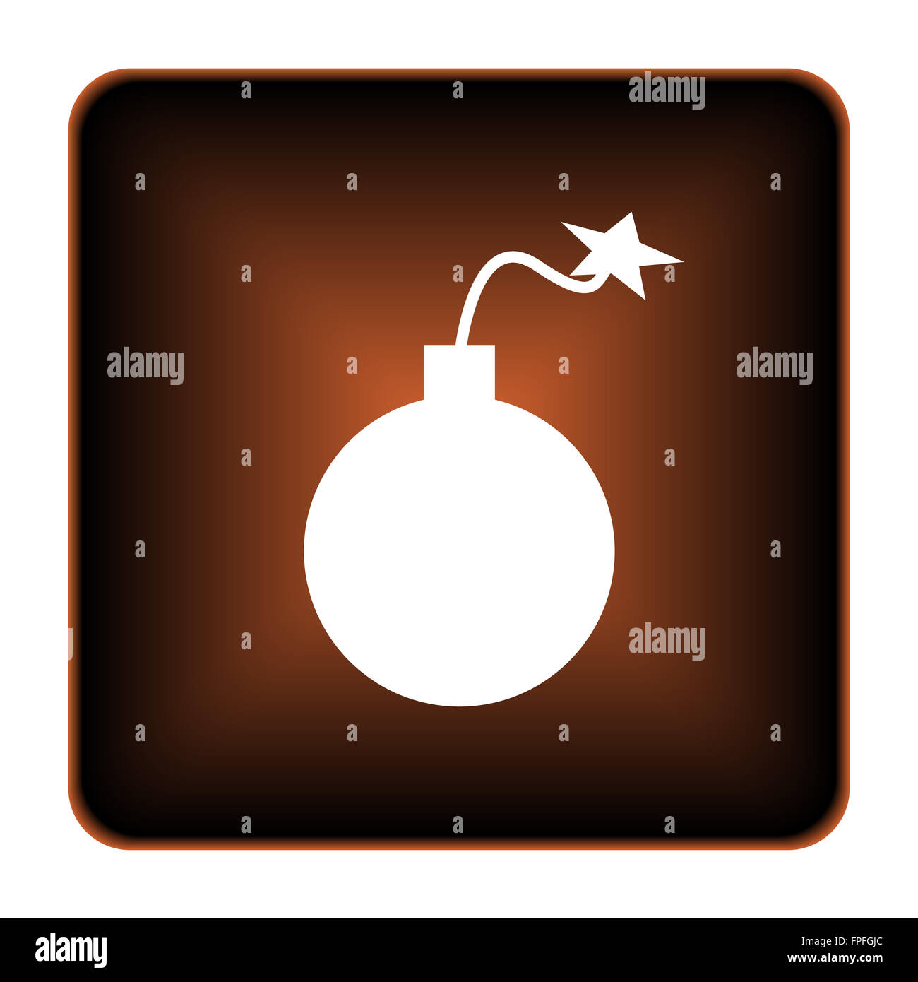 Bomb icon. Internet button on white background Stock Photo - Alamy