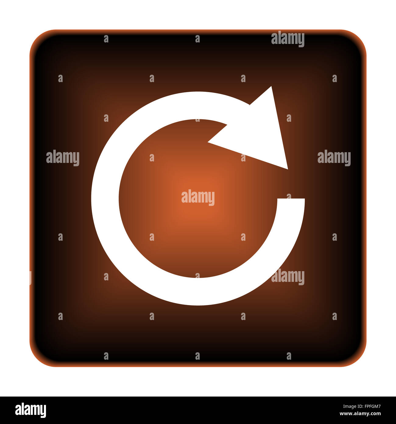 Reload one arrow icon. Internet button on white background Stock Photo ...
