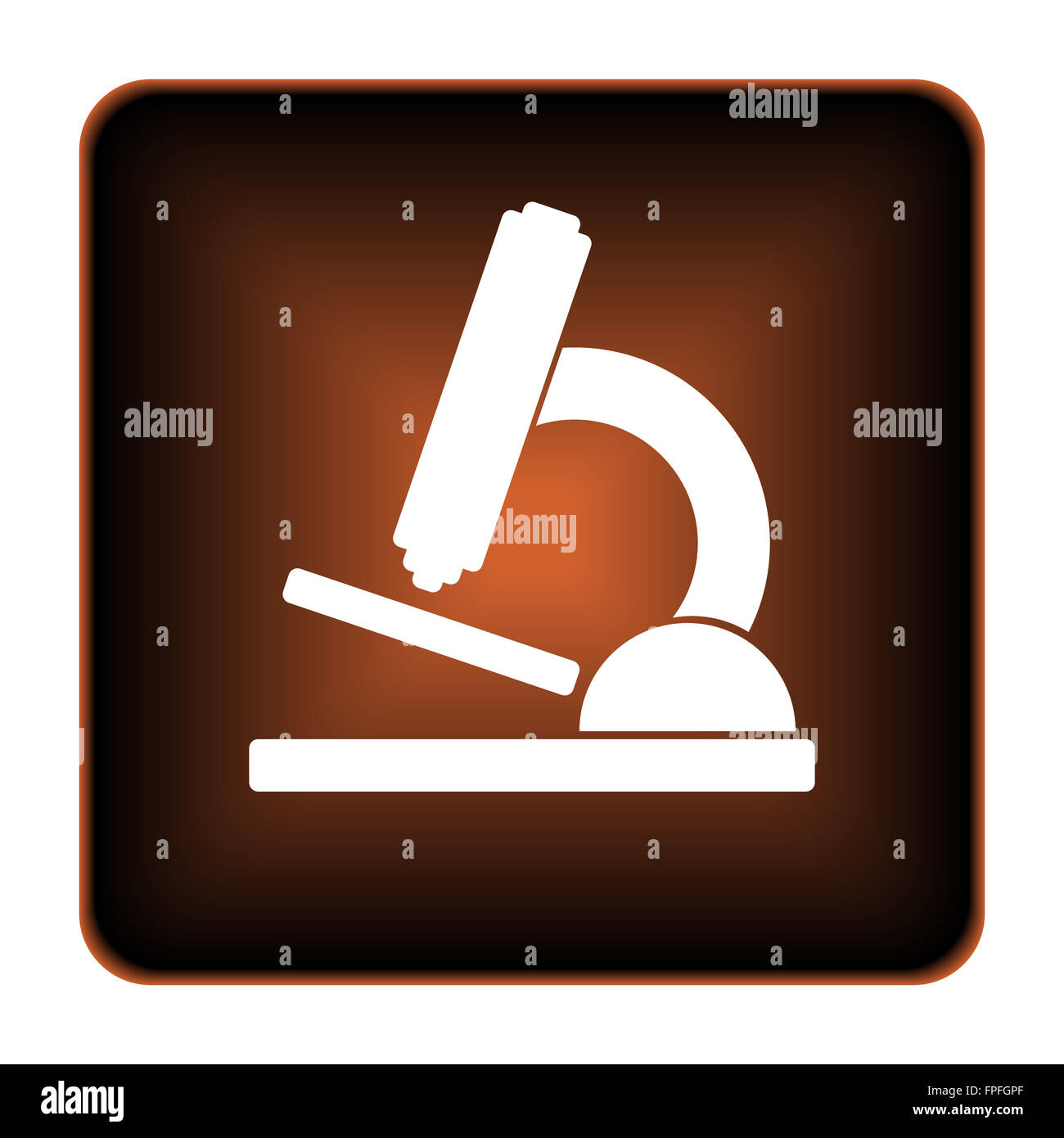 Microscope icon. Internet button on white background Stock Photo - Alamy