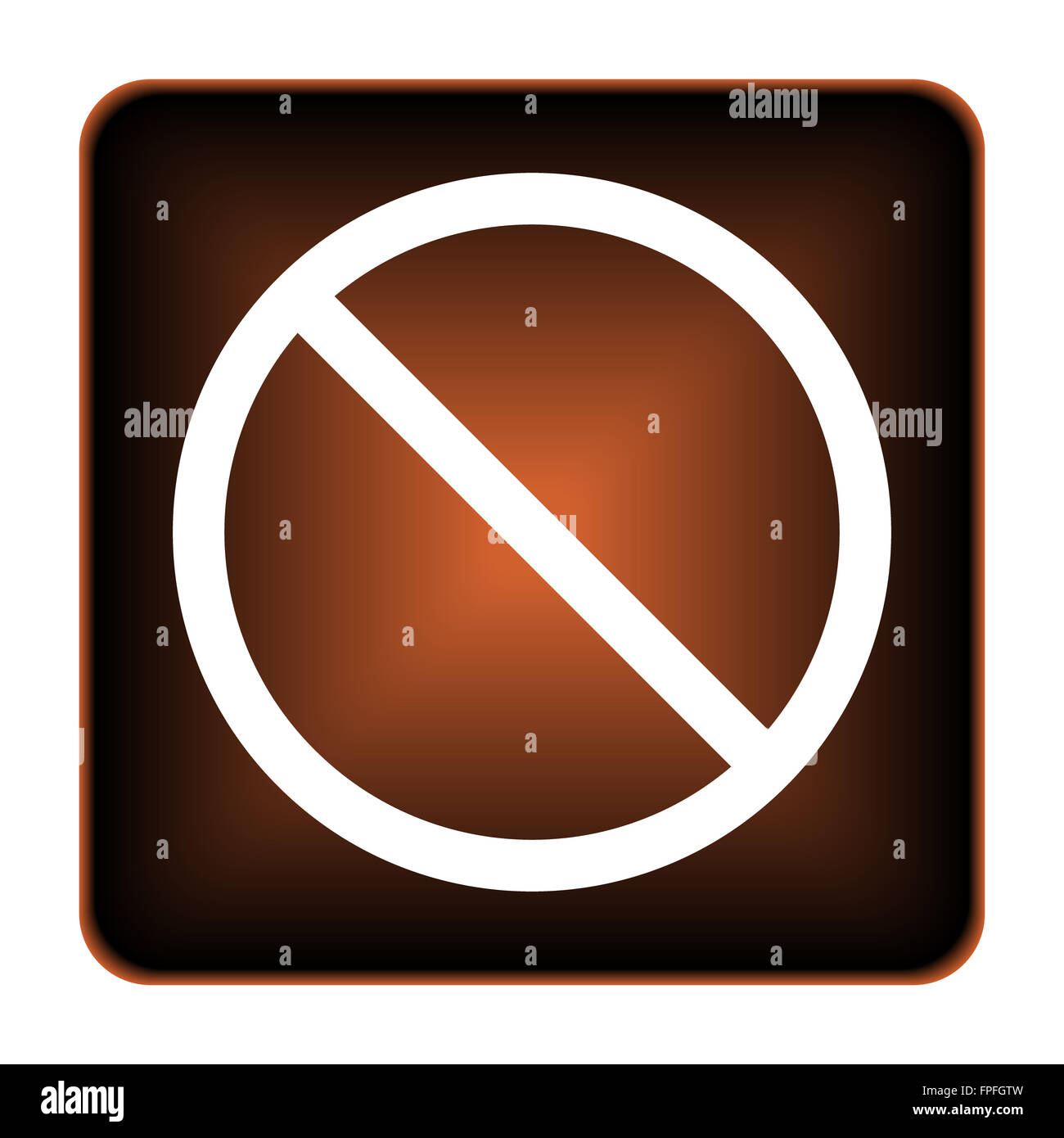 Forbidden icon. Internet button on white background Stock Photo - Alamy