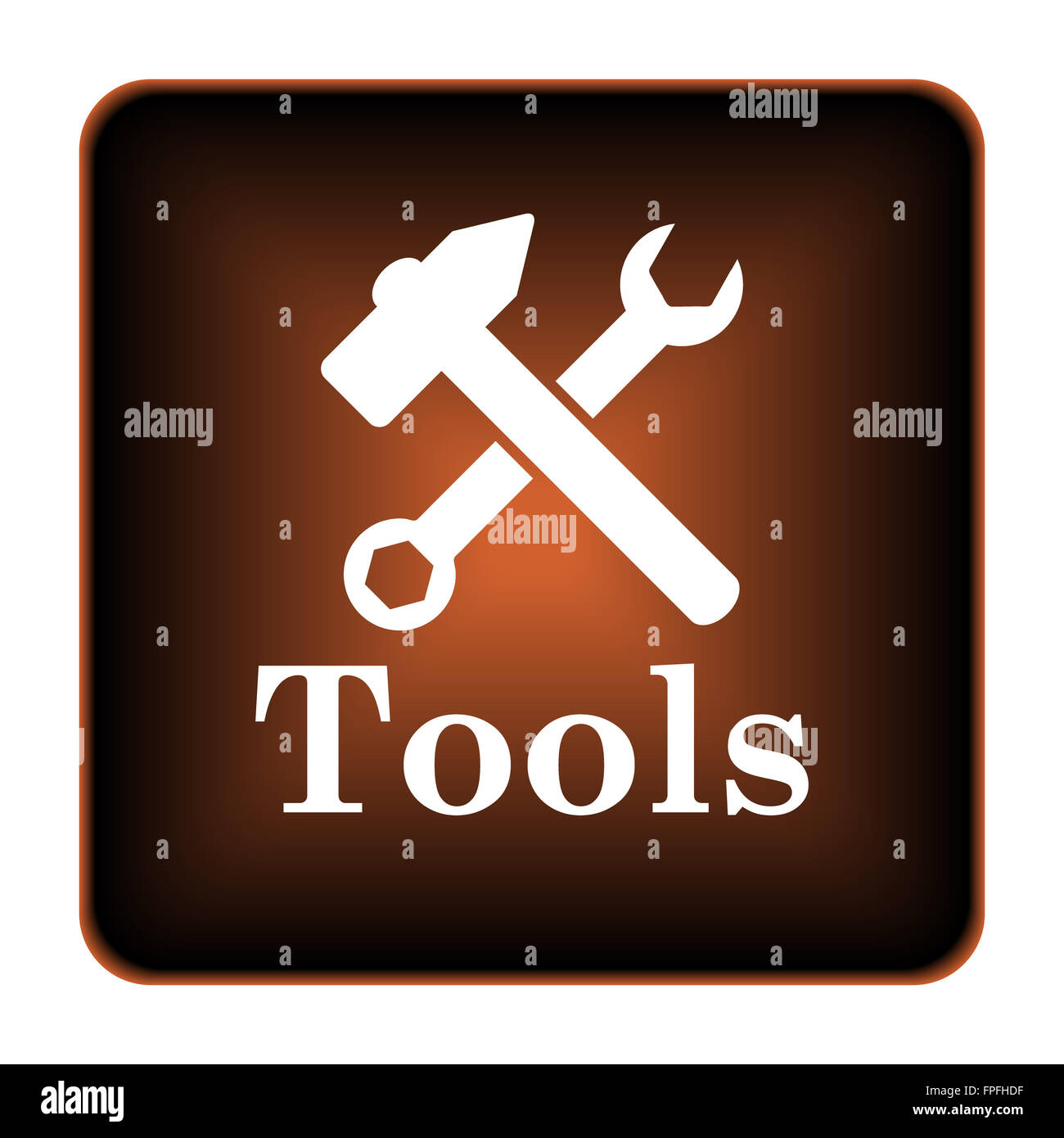 Tools icon. Internet button on white background Stock Photo - Alamy