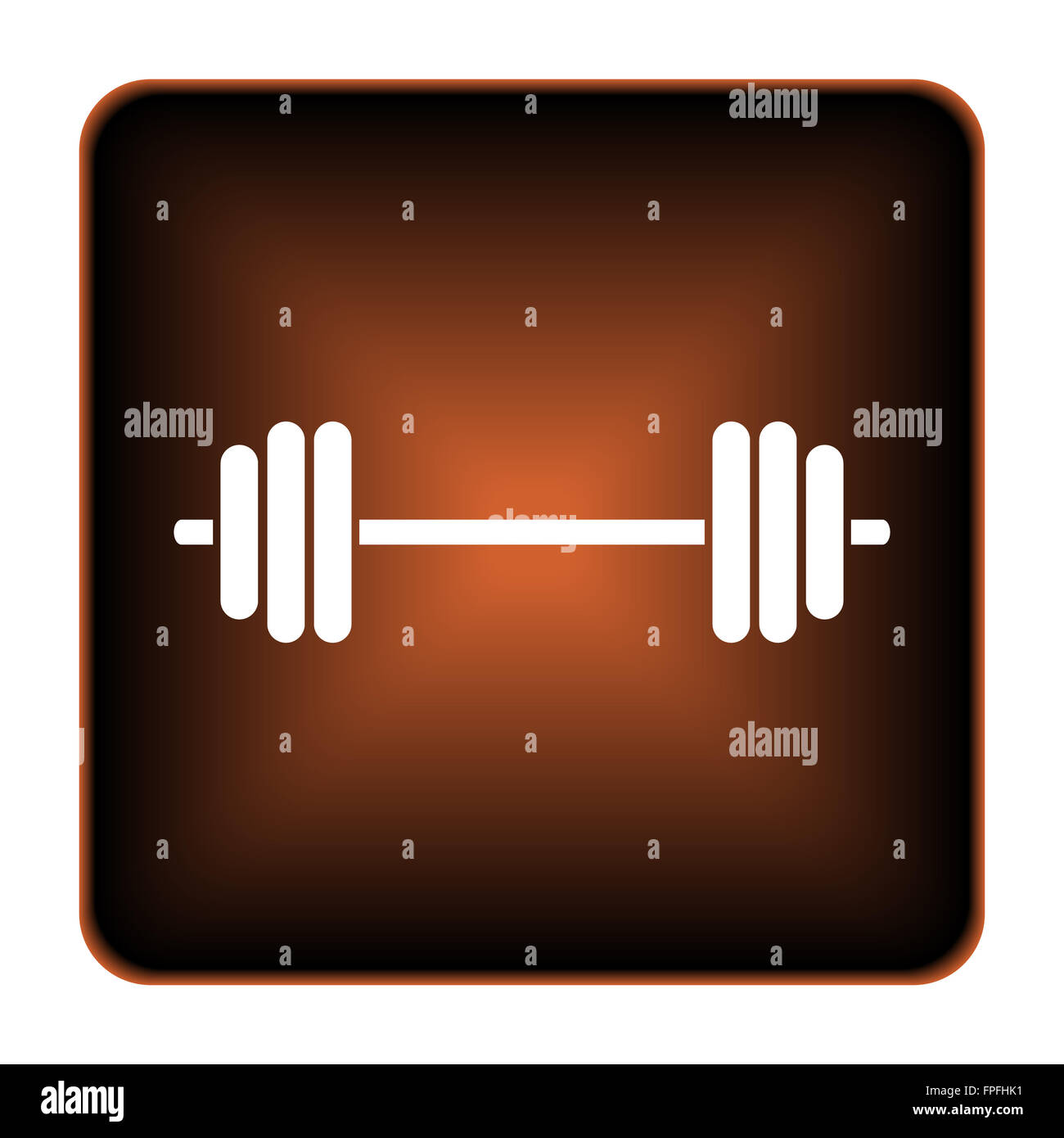 Weightlifting icon. button on white background Stock Photo Alamy