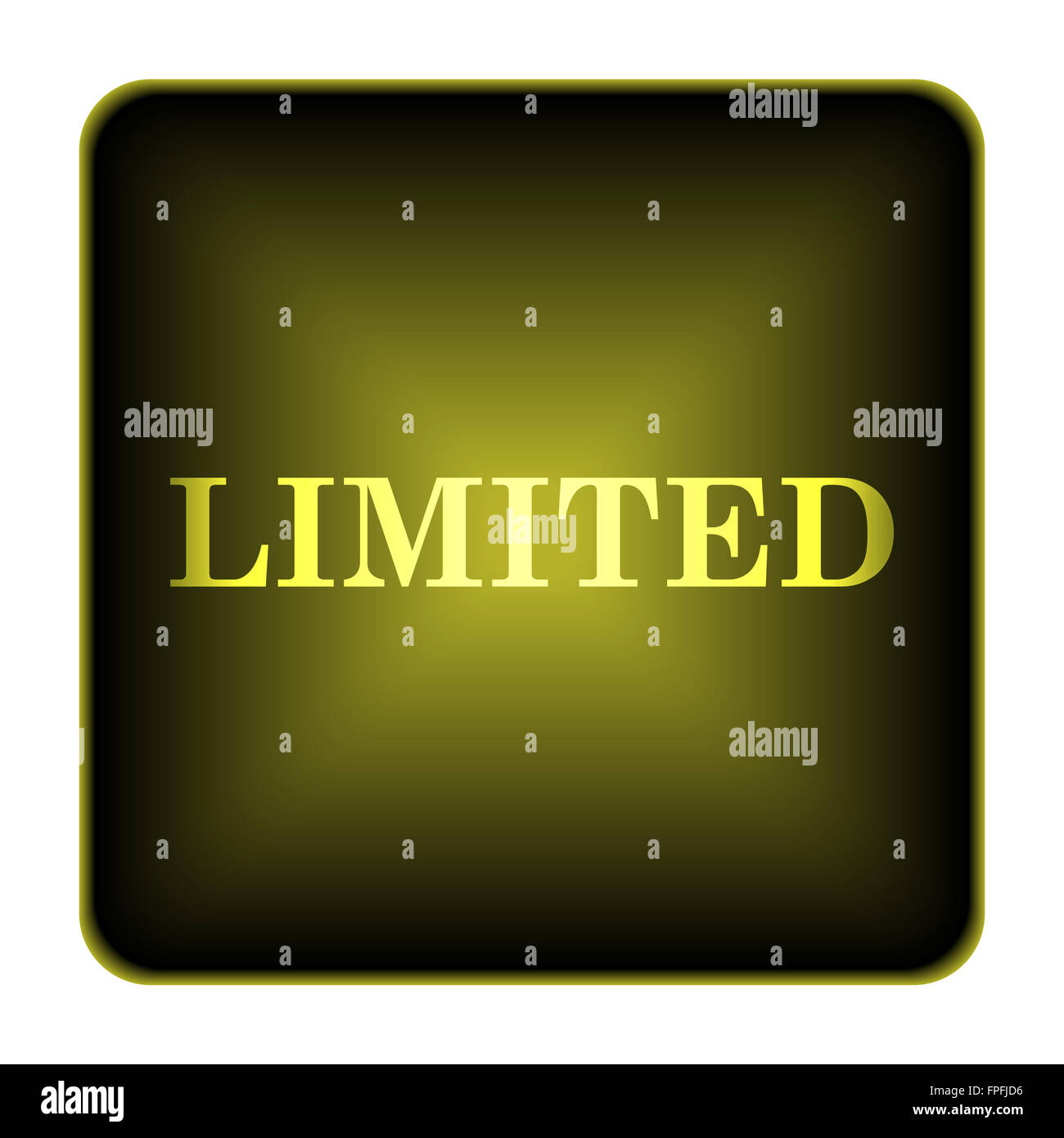 Limited icon. Internet button on white background Stock Photo - Alamy