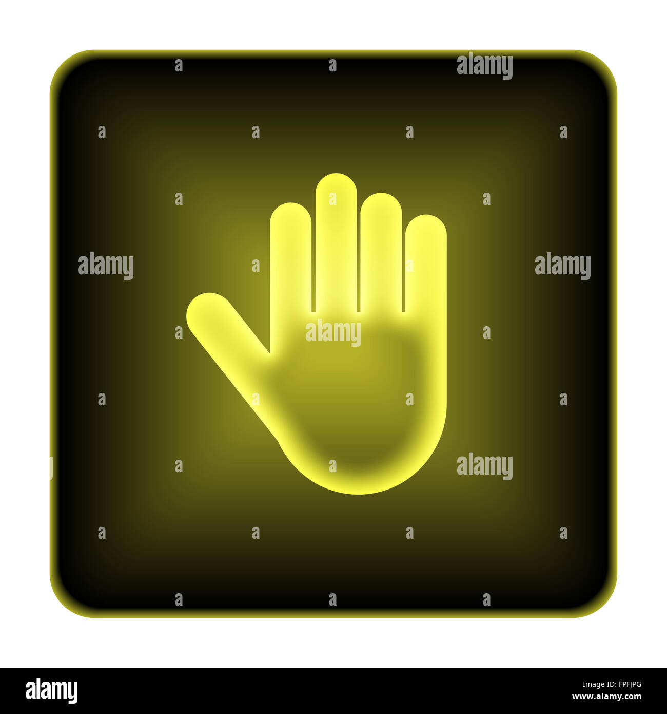 Stop icon. Internet button on white background Stock Photo - Alamy