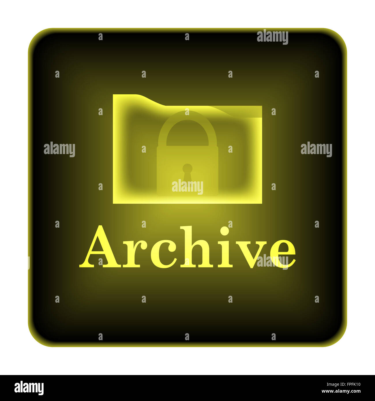 Archive icon. Internet button on white background Stock Photo - Alamy