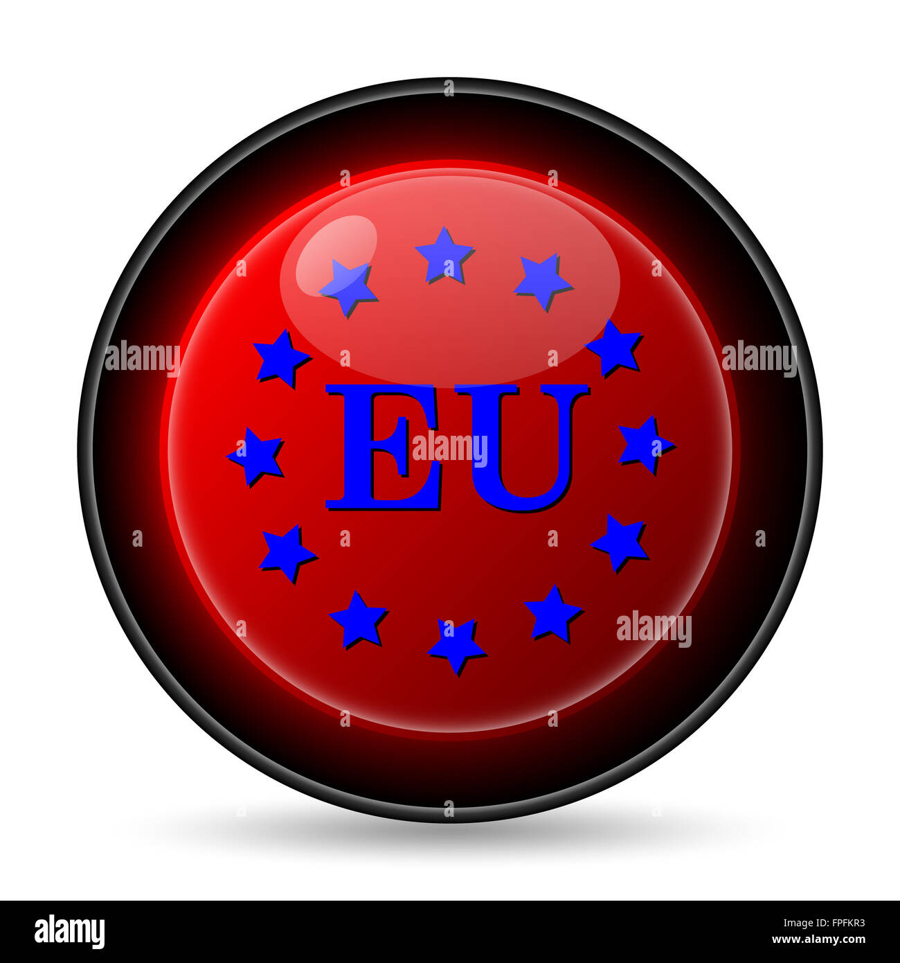 European union icon. Internet button on white background Stock Photo ...