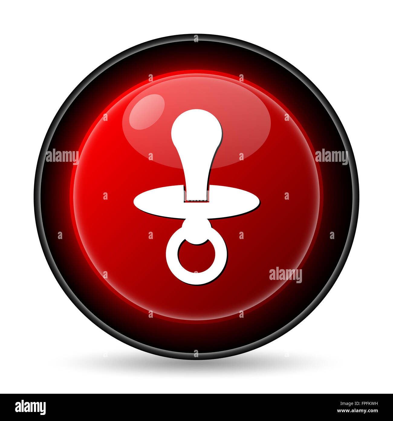 Pacifier icon. Internet button on white background Stock Photo - Alamy