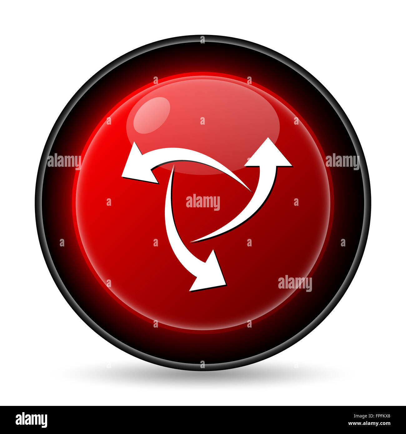 Change icon. Internet button on white background Stock Photo - Alamy