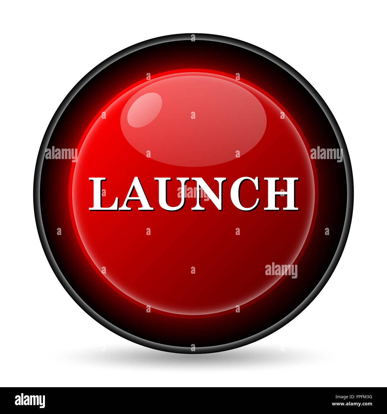 Launch icon. Internet button on white background Stock Photo - Alamy