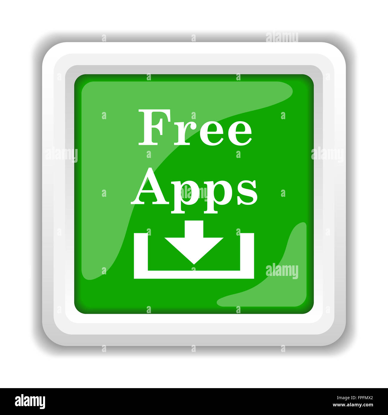 Free apps icon. Internet button on white background Stock Photo - Alamy