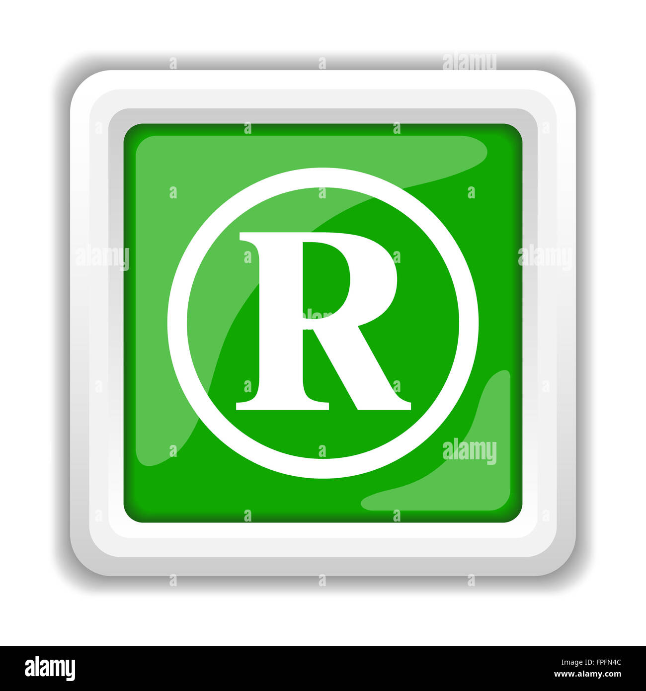 Registered mark icon. Internet button on white background Stock Photo ...