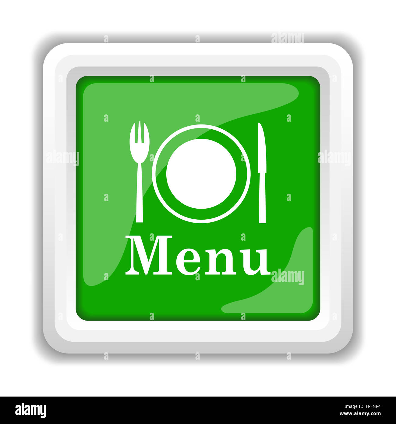 Menu icon. Internet button on white background Stock Photo - Alamy