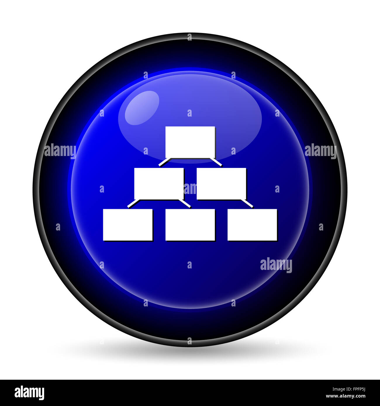 Organizational chart icon. Internet button on white background Stock ...