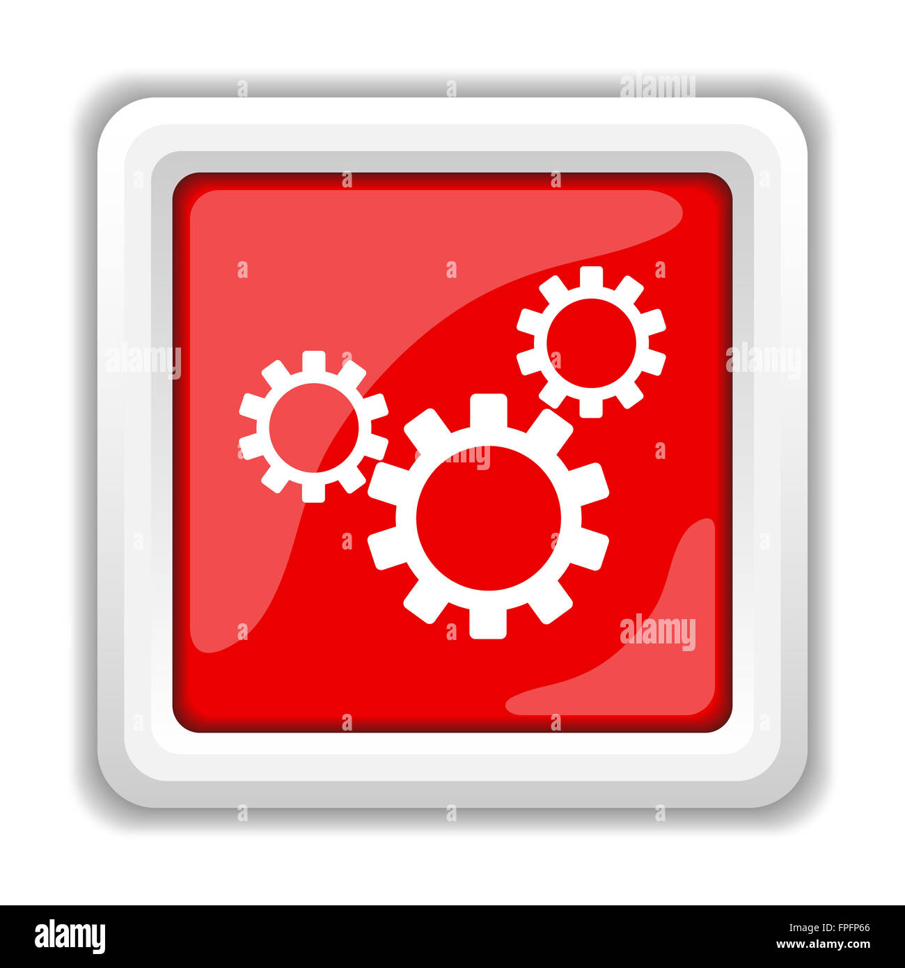 Settings icon. Internet button on white background Stock Photo - Alamy