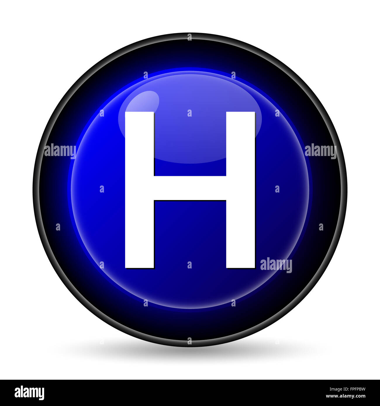 Hospital icon. Internet button on white background. Stock Photo