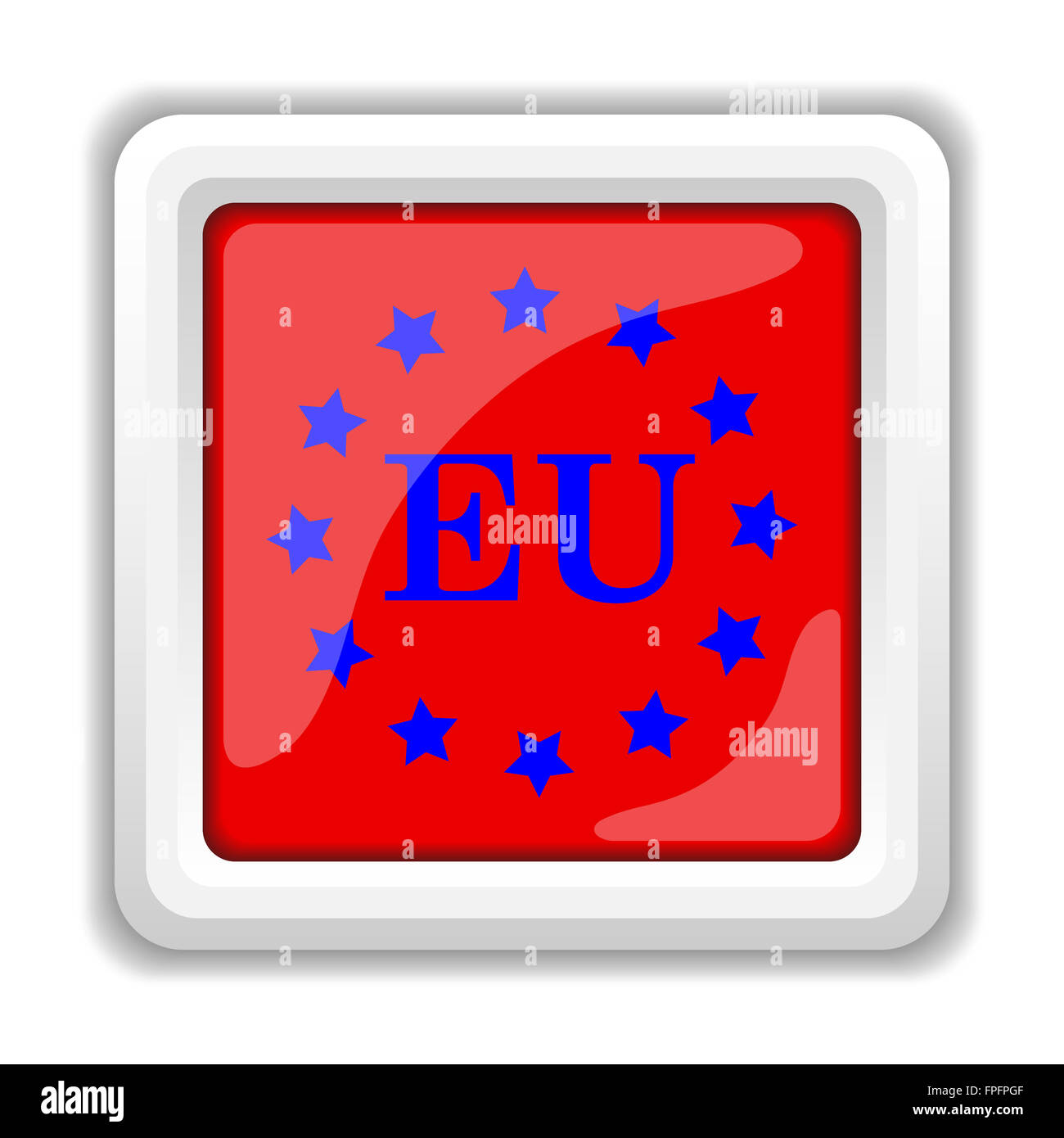 European union icon. Internet button on white background Stock Photo ...