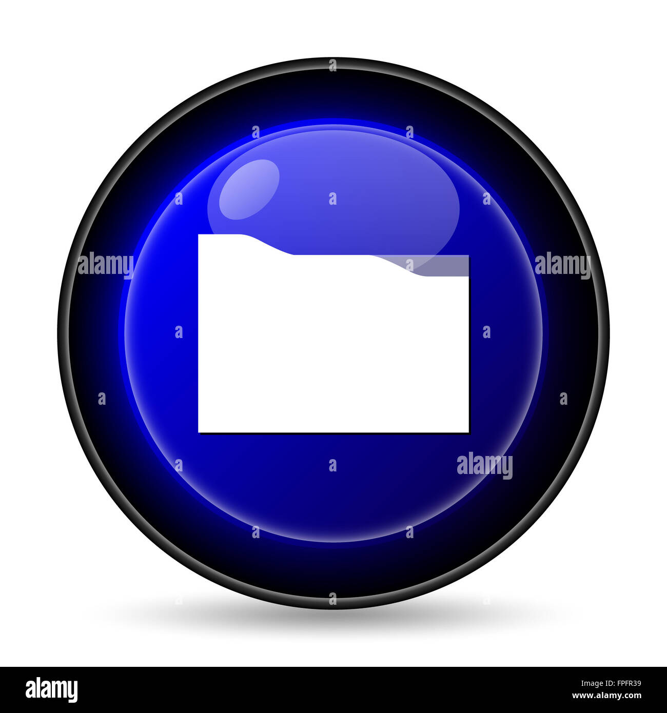 Folder icon. Internet button on white background Stock Photo - Alamy