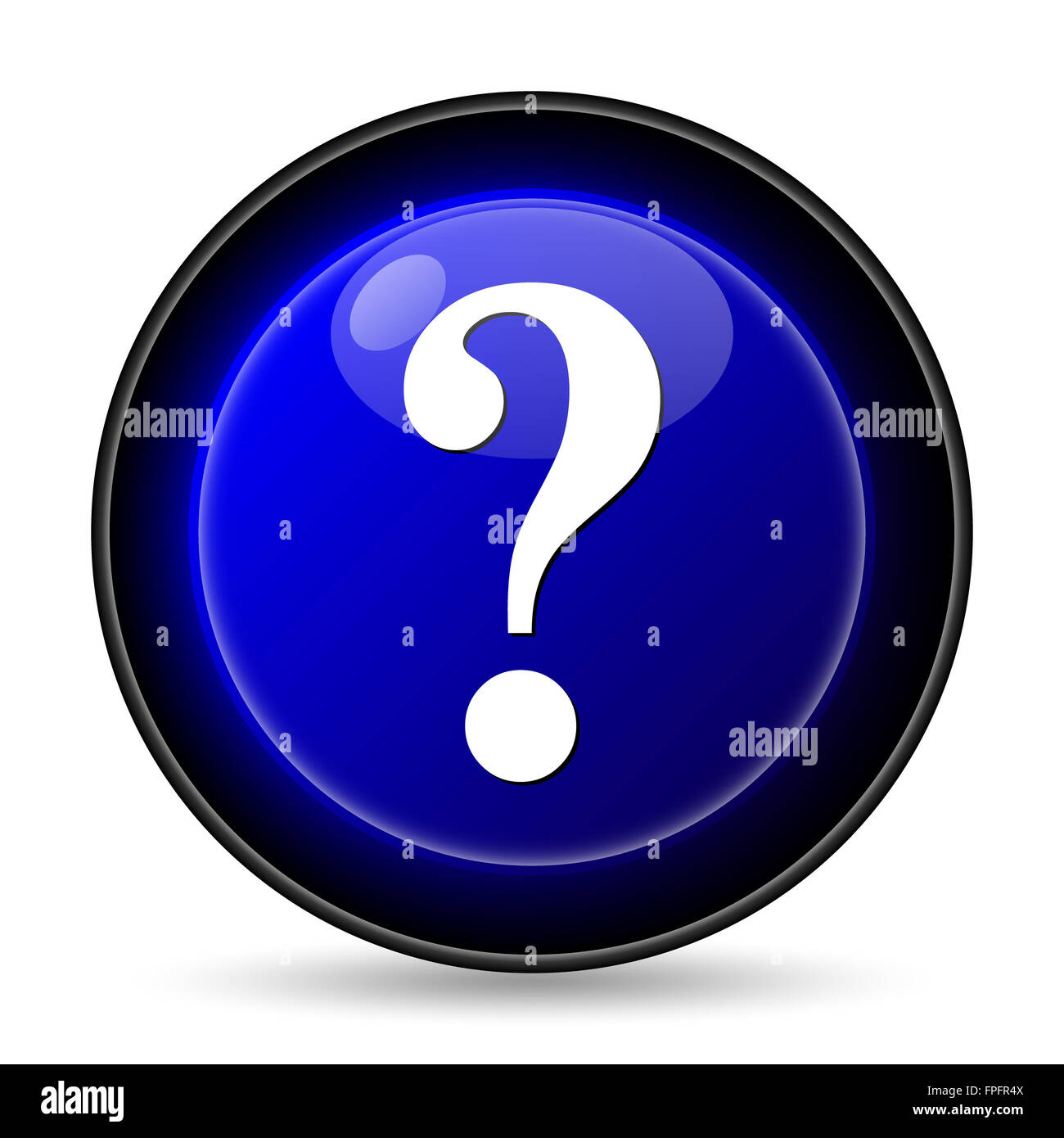 Question mark icon. Internet button on white background Stock Photo - Alamy