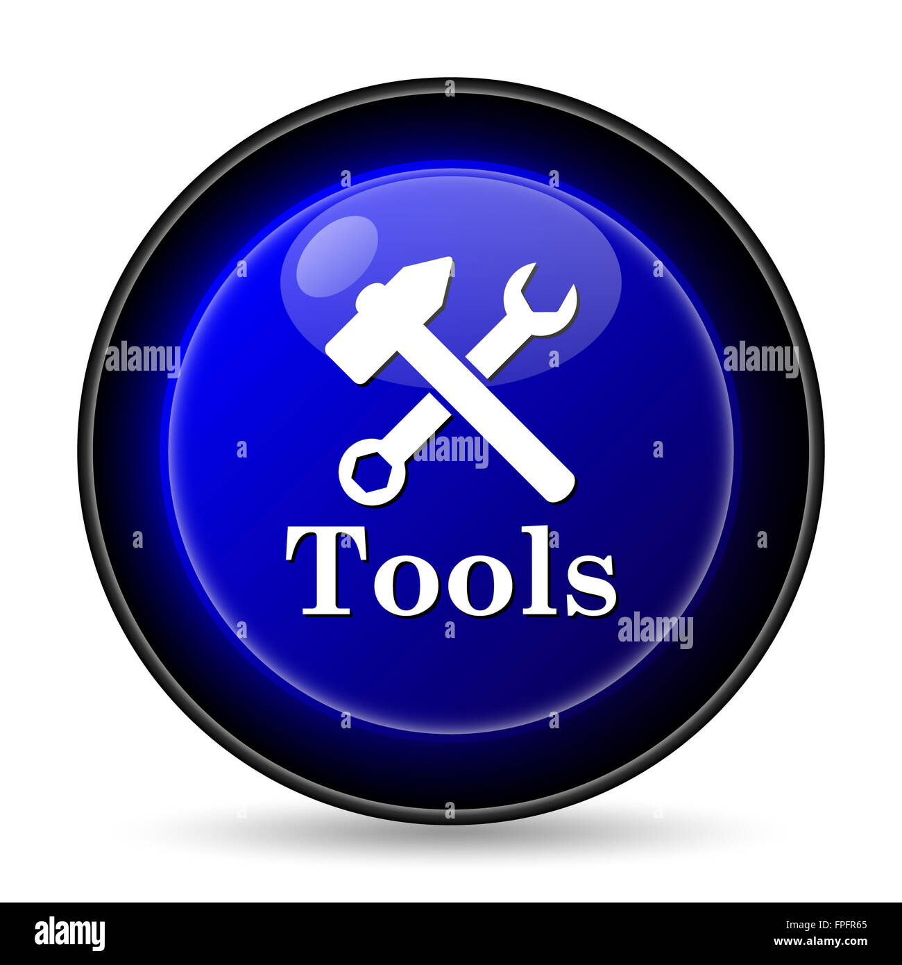 Tools icon. Internet button on white background Stock Photo - Alamy