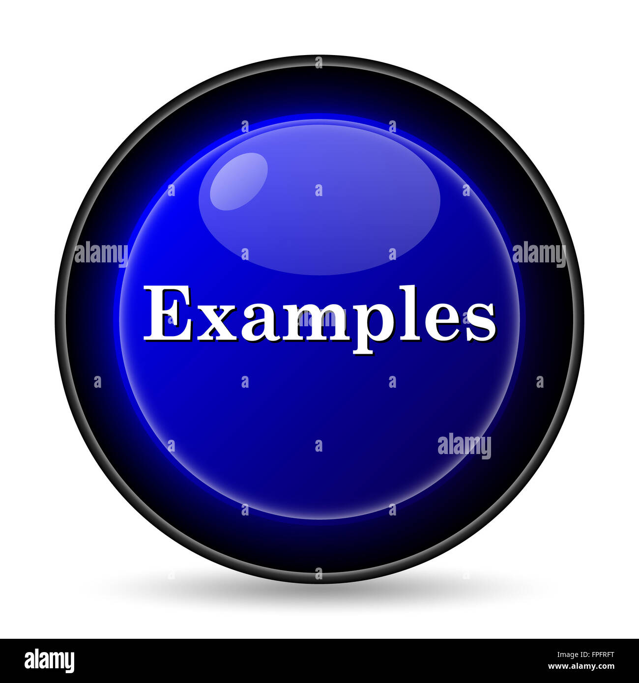 Examples icon. Internet button on white background Stock Photo - Alamy