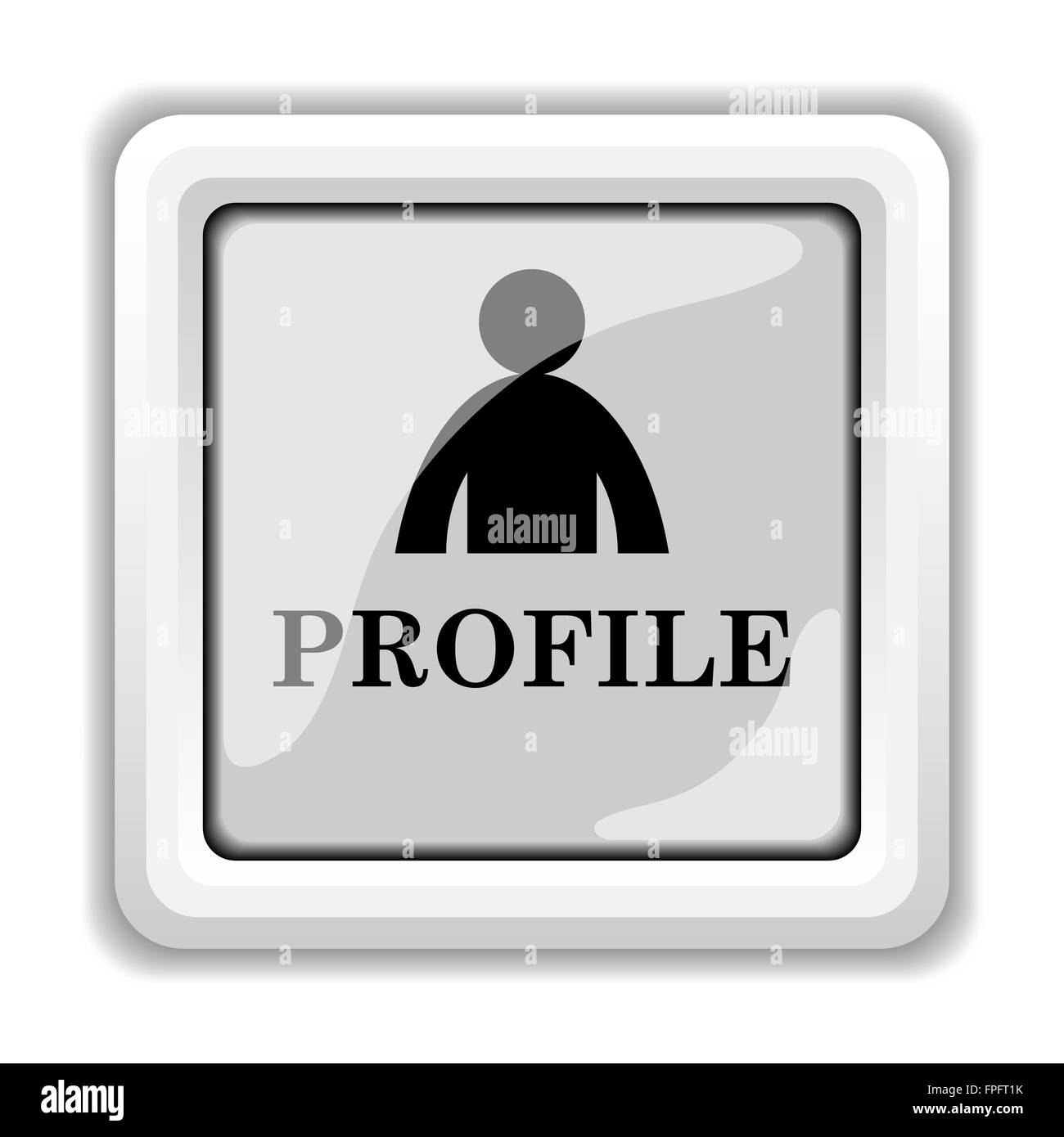 Profile icon. Internet button on white background Stock Photo - Alamy