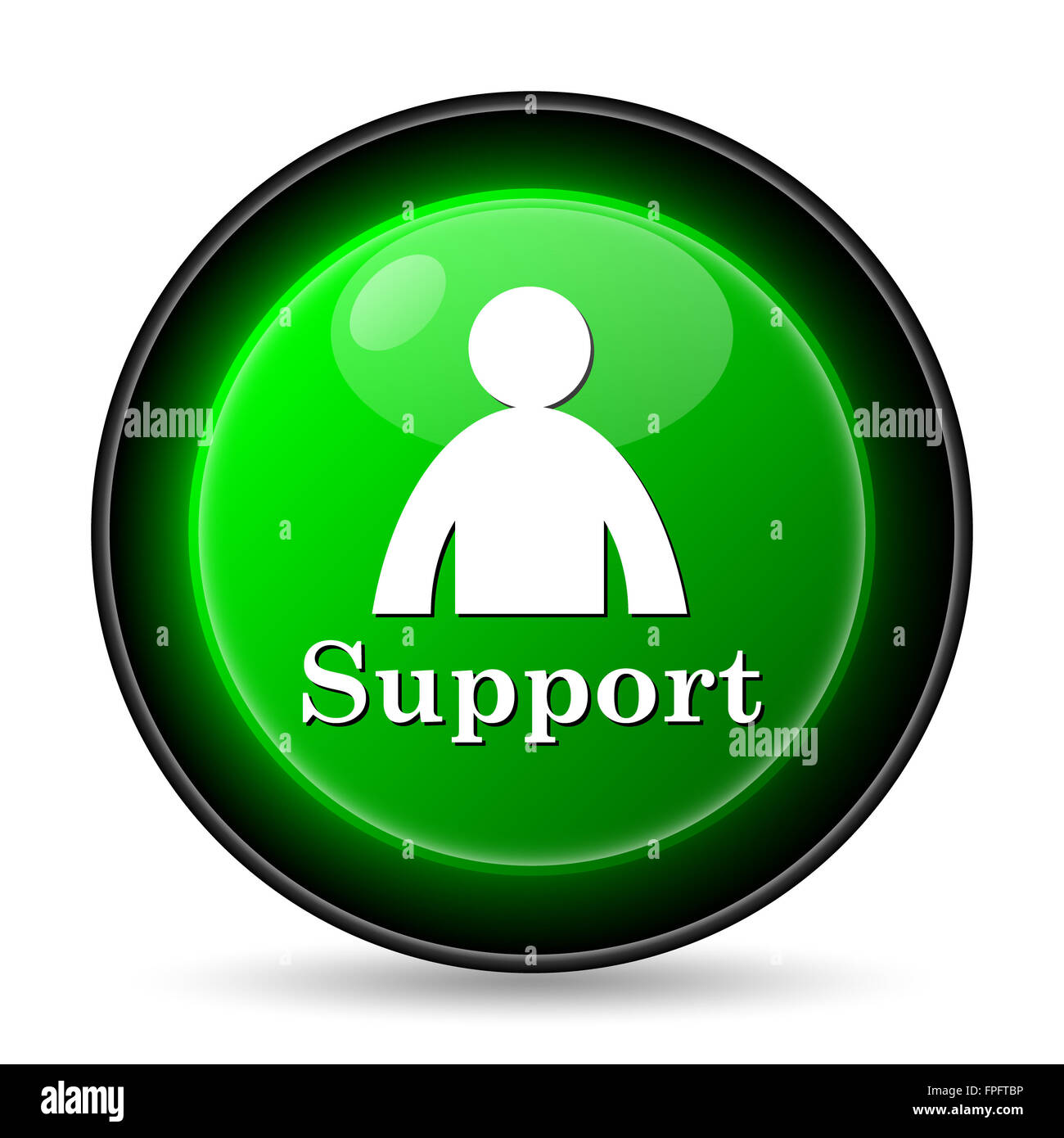 Support icon. Internet button on white background Stock Photo - Alamy