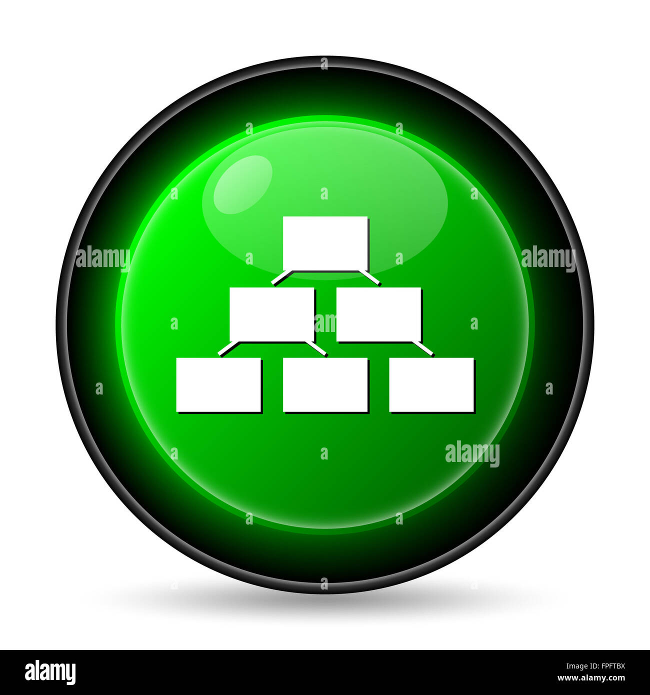 Organizational chart icon. Internet button on white background Stock ...