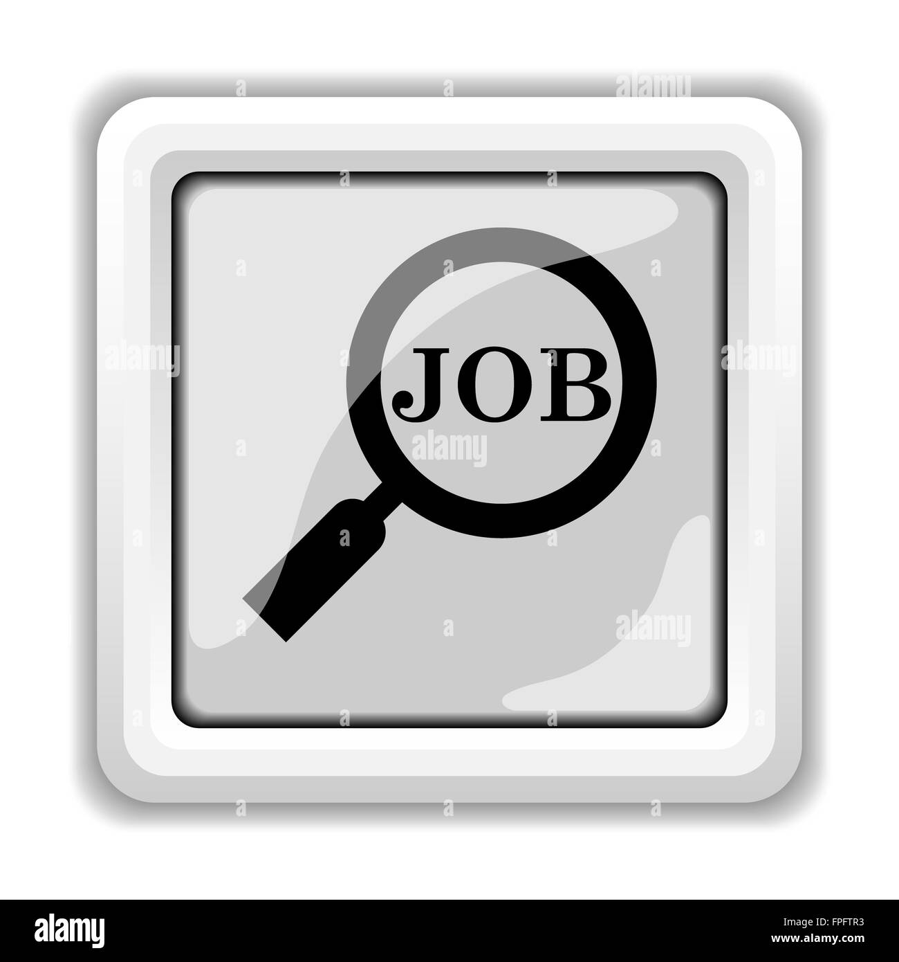Search for job icon. Internet button on white background Stock Photo ...