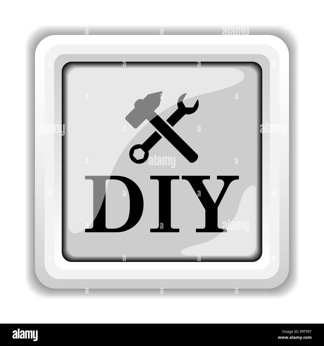 DIY icon. Internet button on white background Stock Photo - Alamy