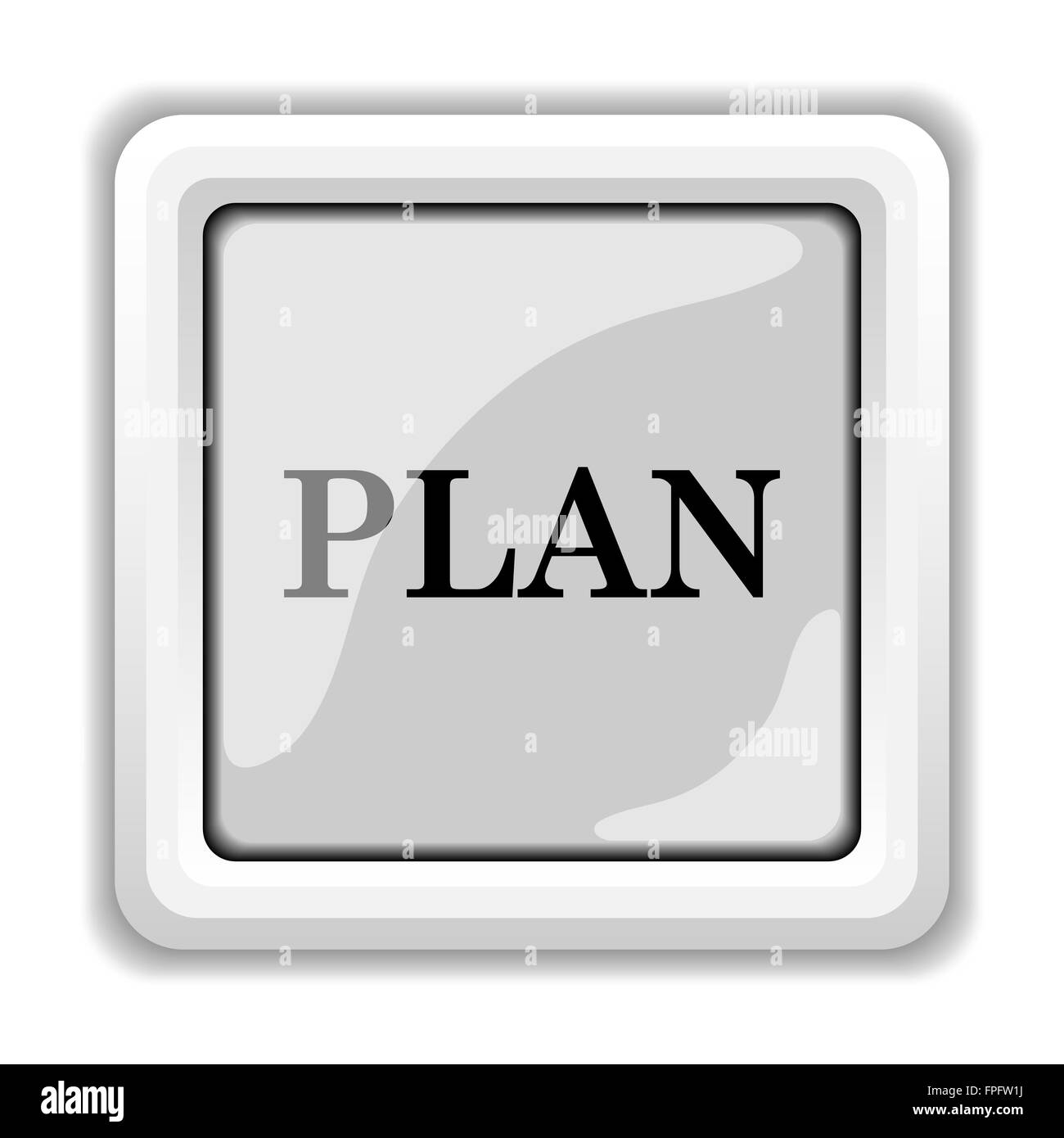Plan icon. Internet button on white background Stock Photo - Alamy