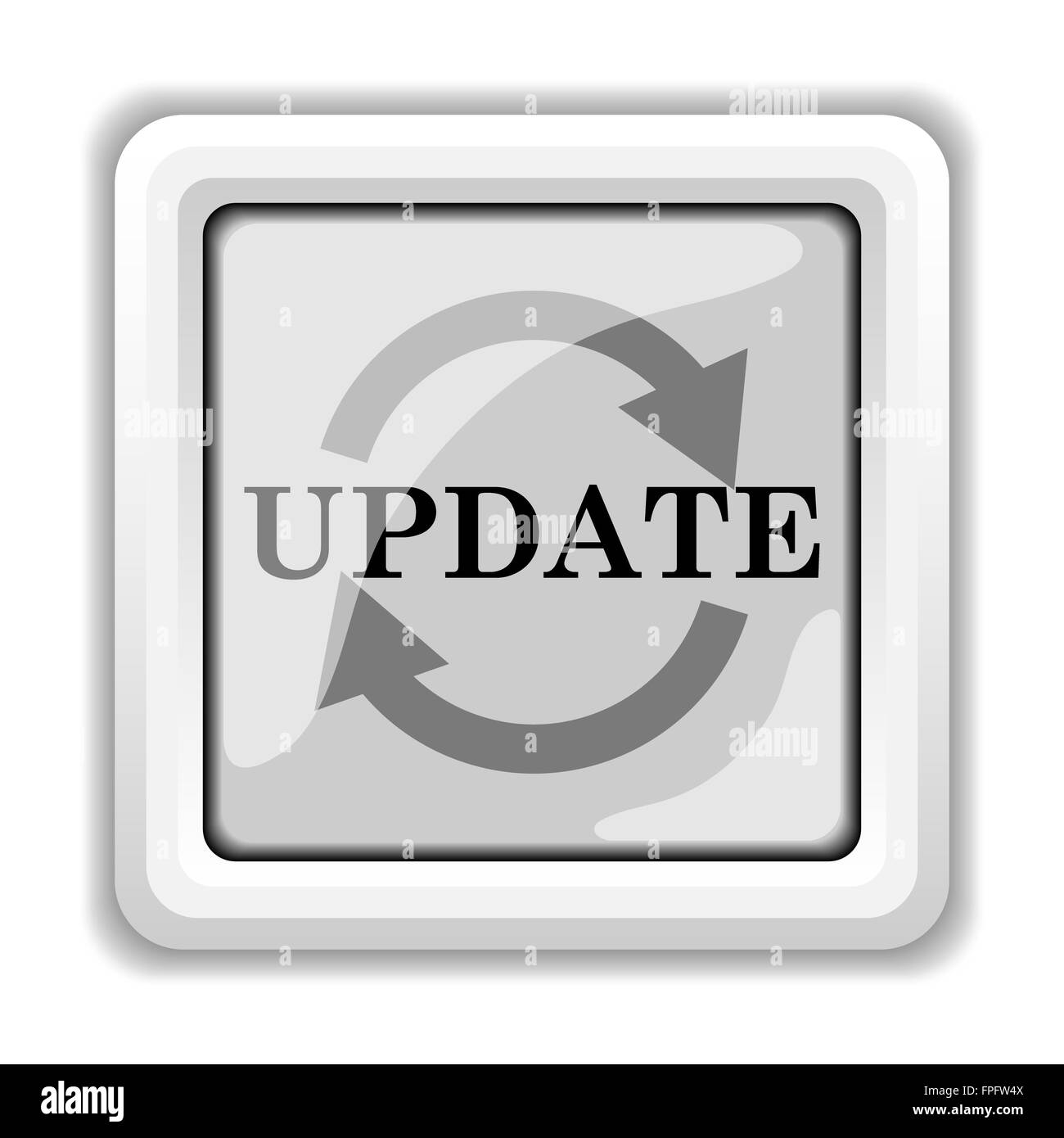 Update icon. Internet button on white background Stock Photo - Alamy