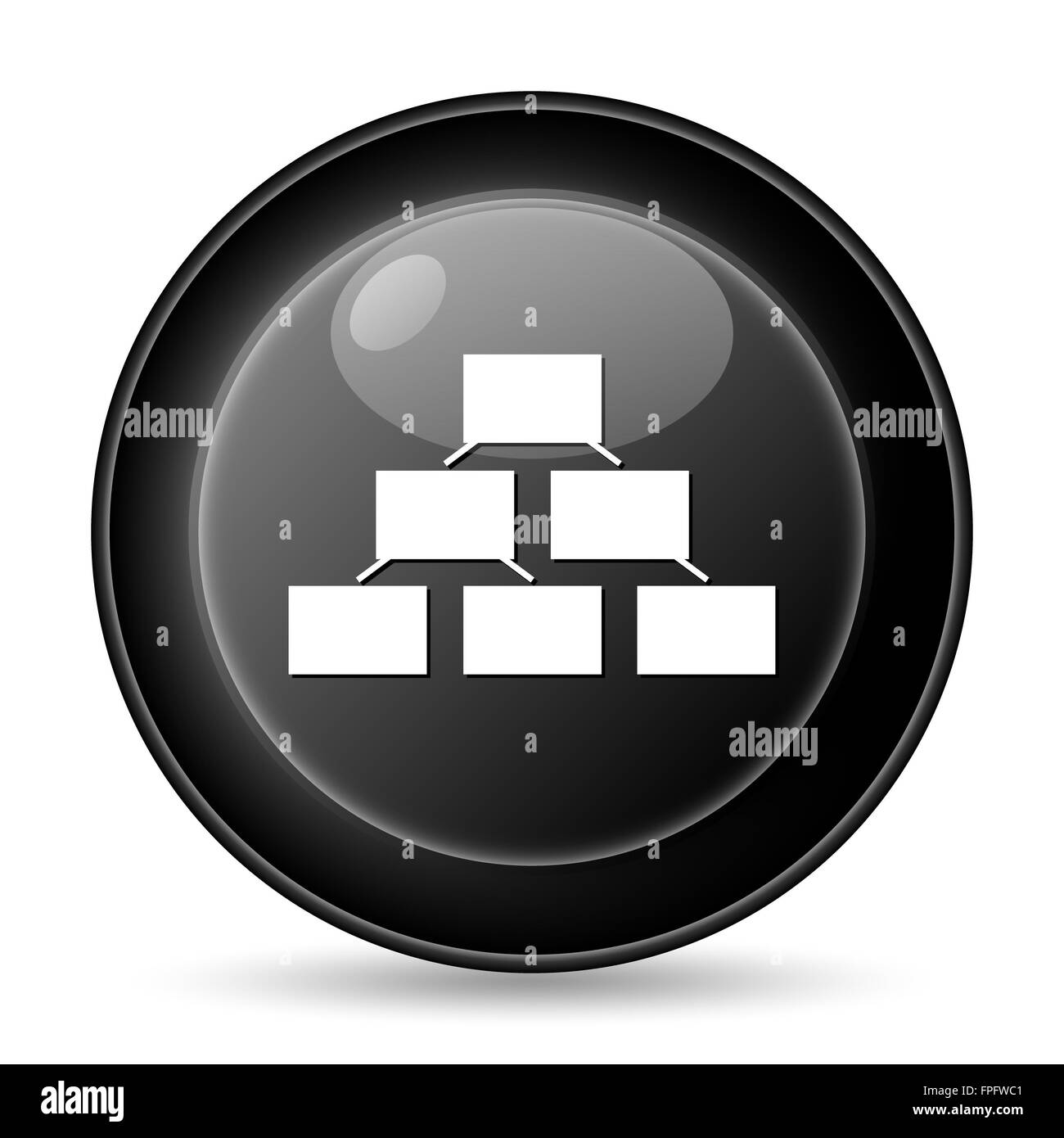 Organizational chart icon. Internet button on white background Stock ...