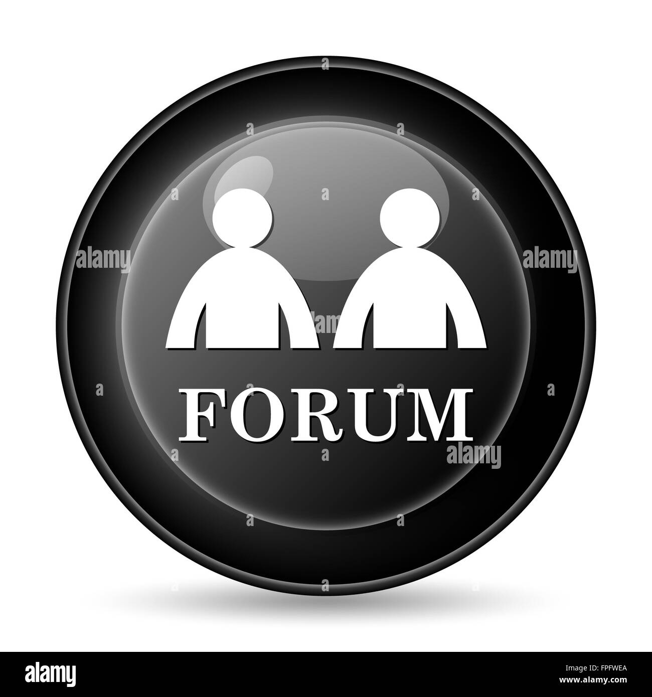 Forum icon. Internet button on white background Stock Photo - Alamy