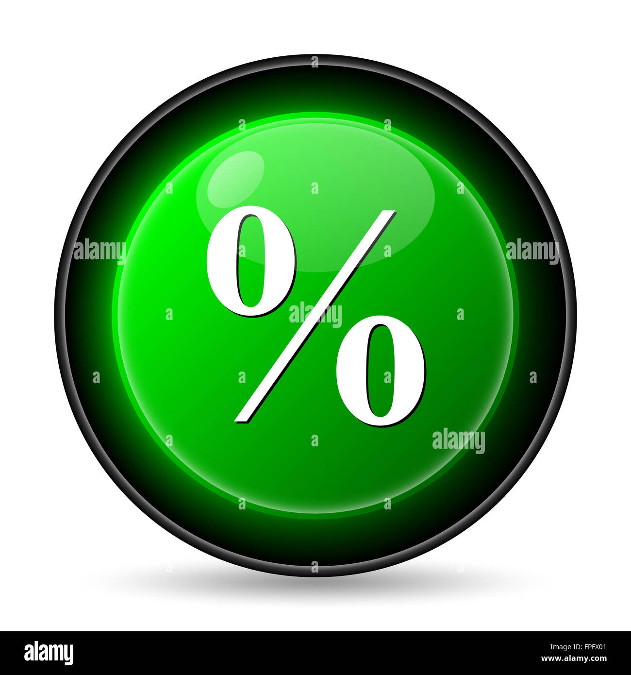 Percent icon. Internet button on white background Stock Photo - Alamy