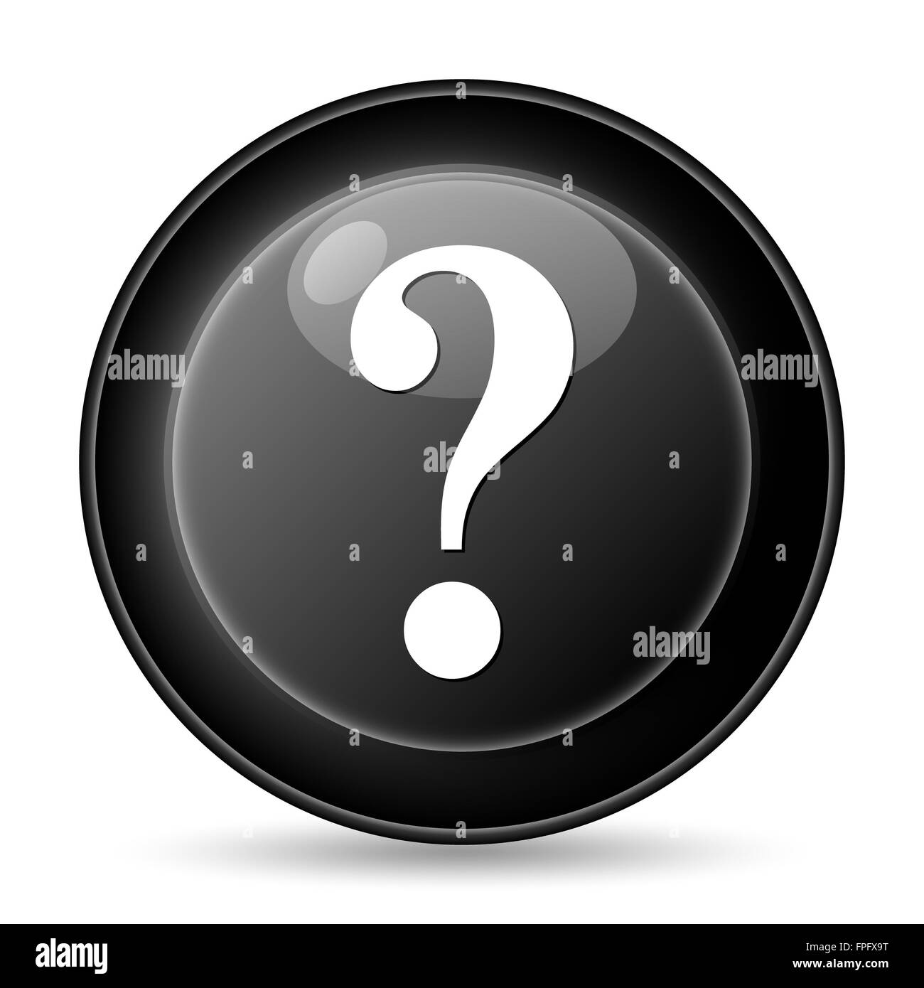 Question mark icon. Internet button on white background Stock Photo - Alamy