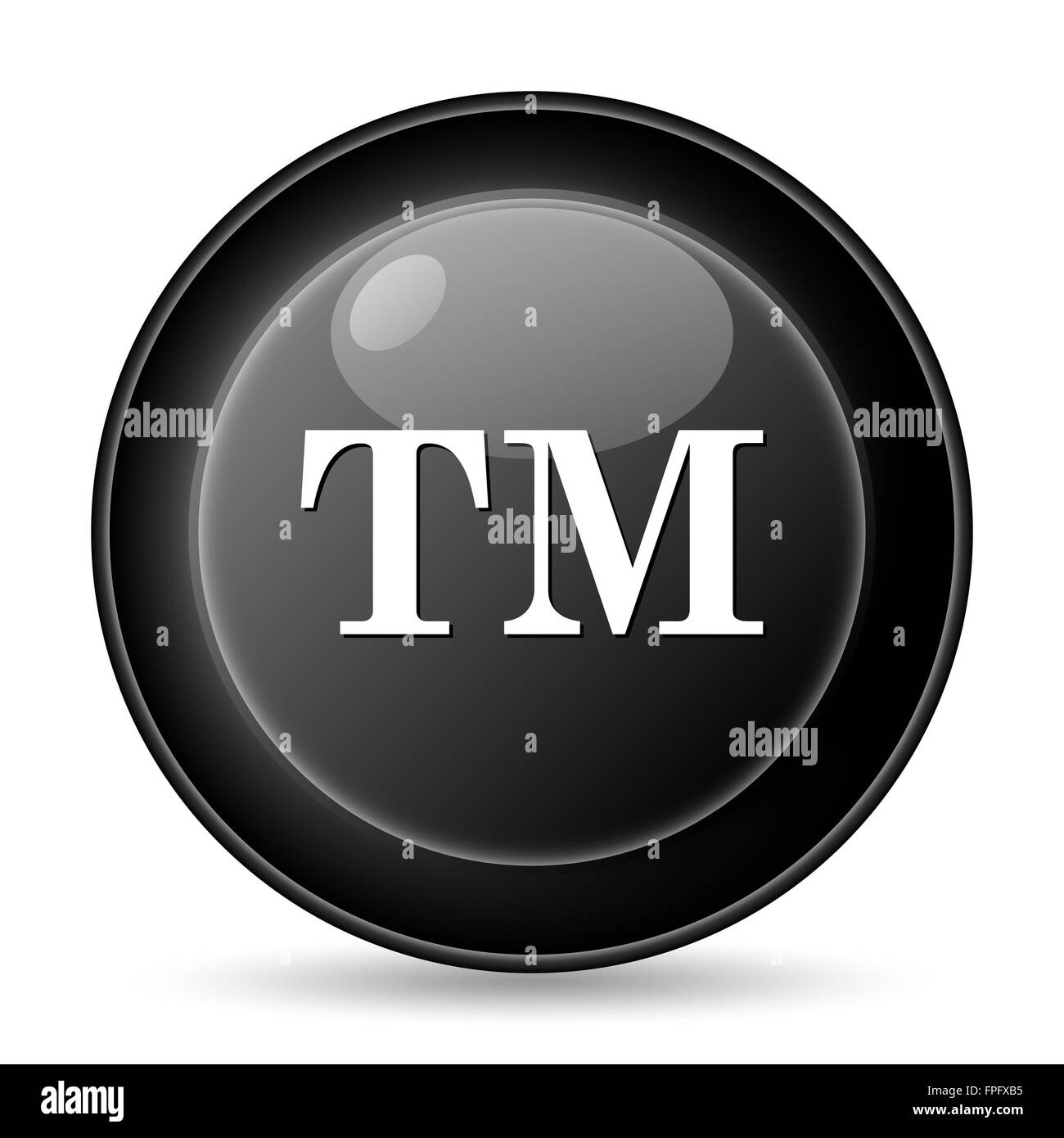 Trade mark icon. Internet button on white background Stock Photo - Alamy