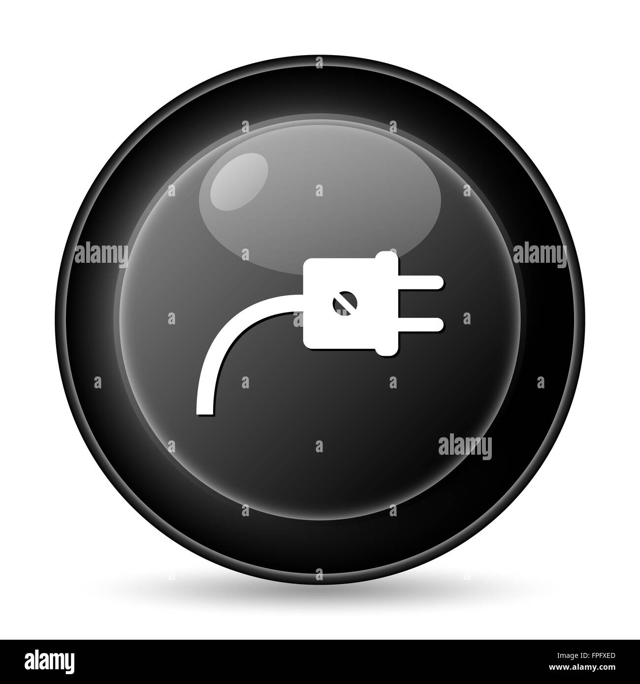 Plug icon. Internet button on white background Stock Photo - Alamy