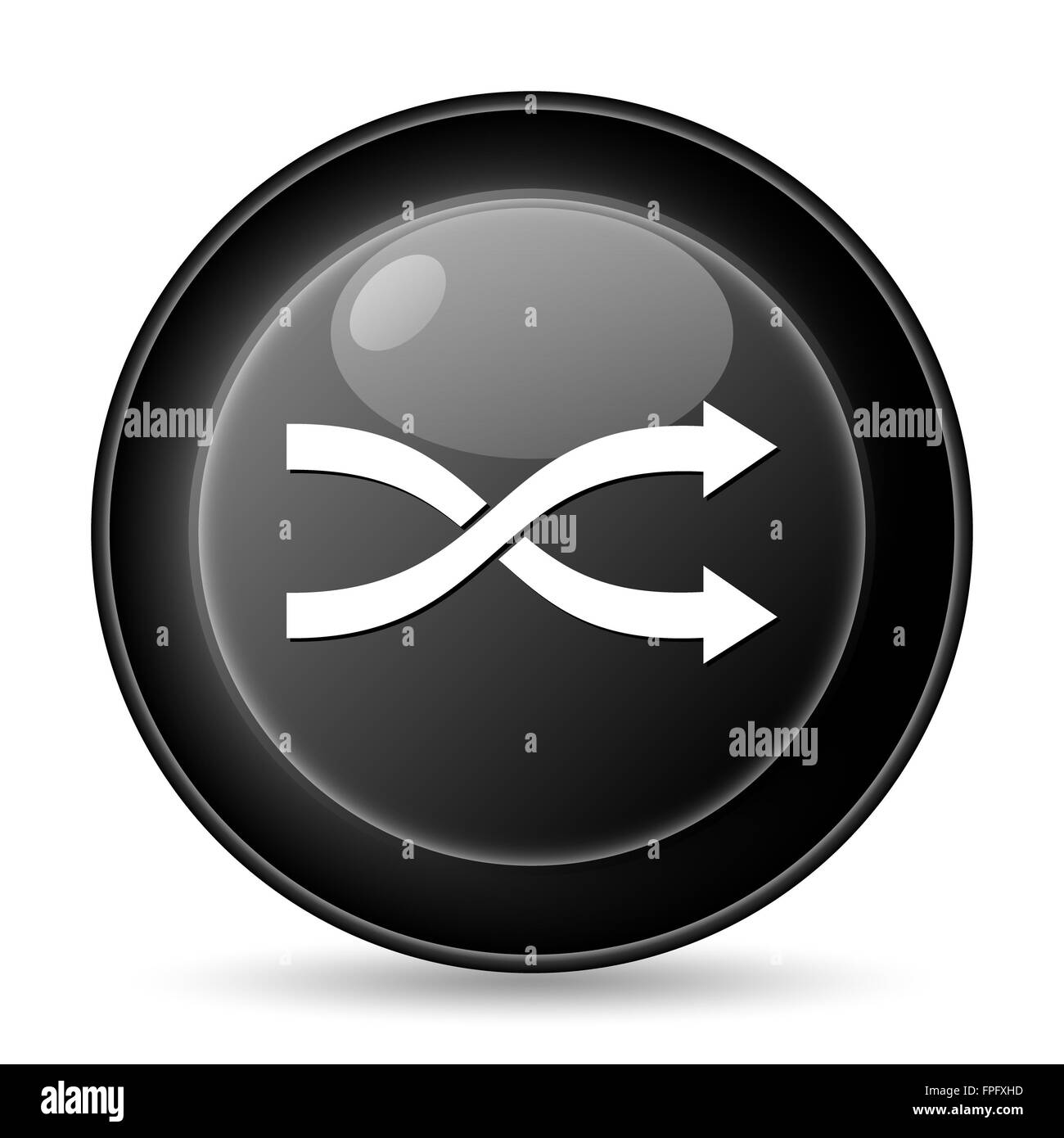 Shuffle icon. Internet button on white background Stock Photo - Alamy