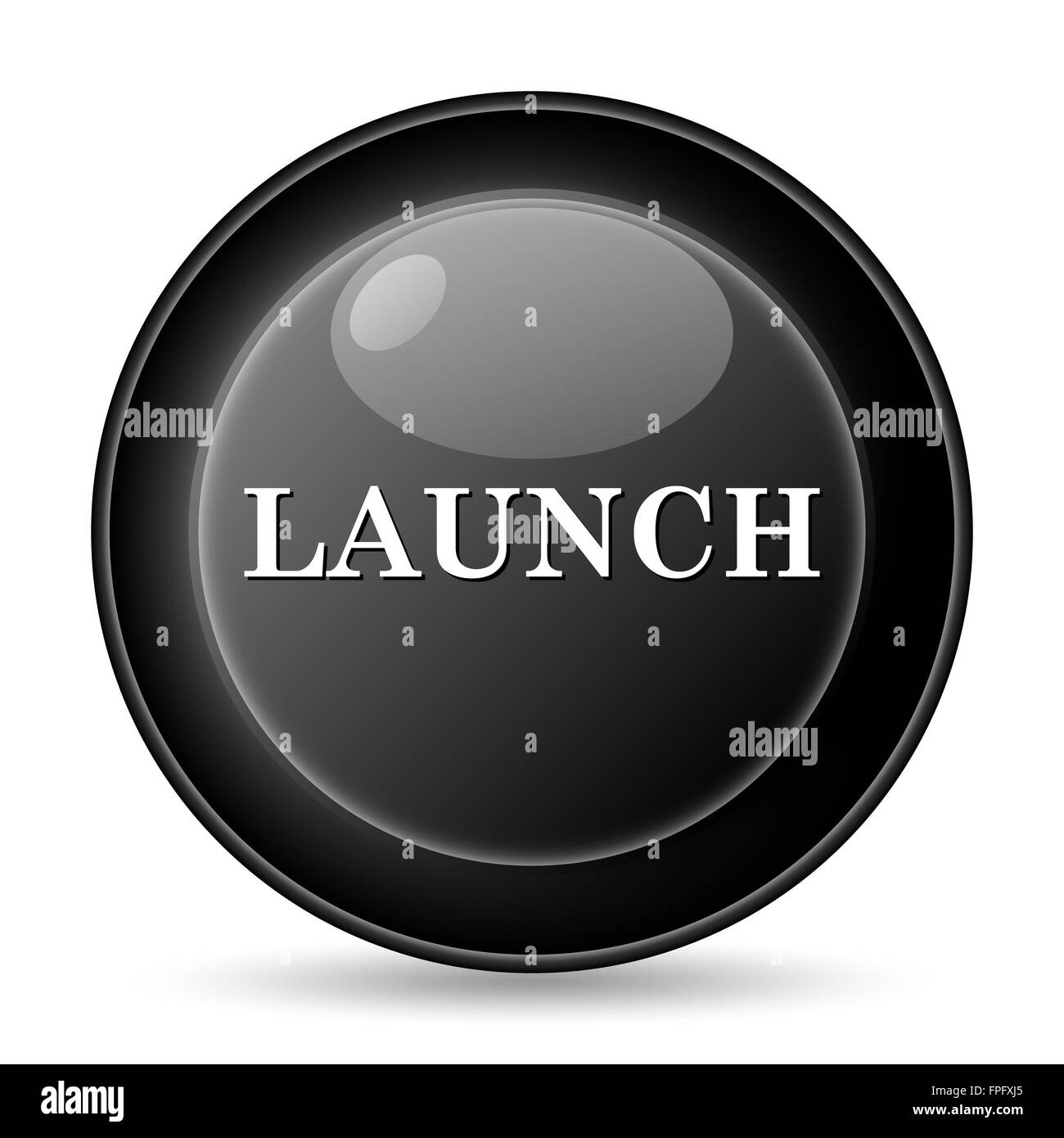 Launch icon. Internet button on white background Stock Photo - Alamy