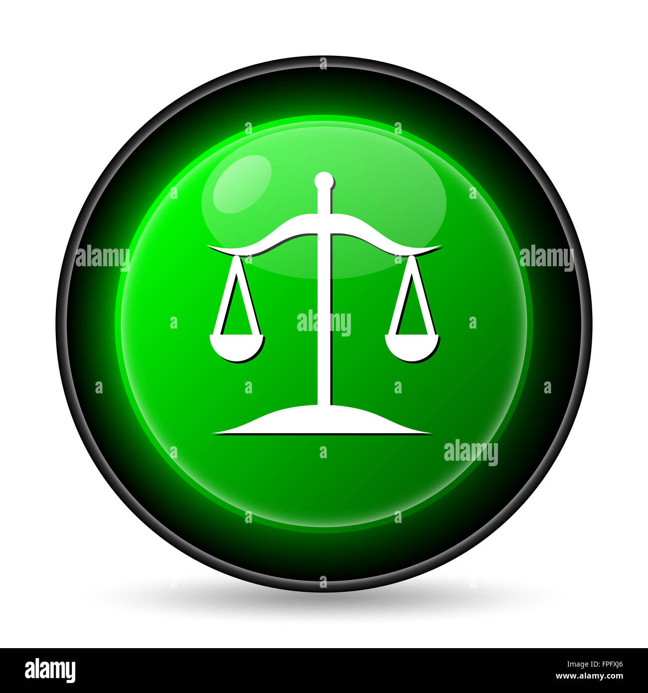 Balance icon. Internet button on white background Stock Photo - Alamy