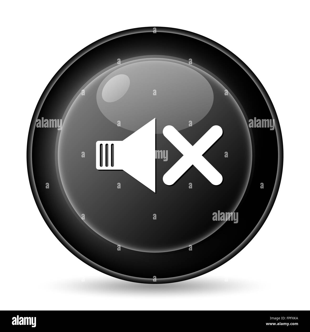 No sound icon. Internet button on white background Stock Photo - Alamy